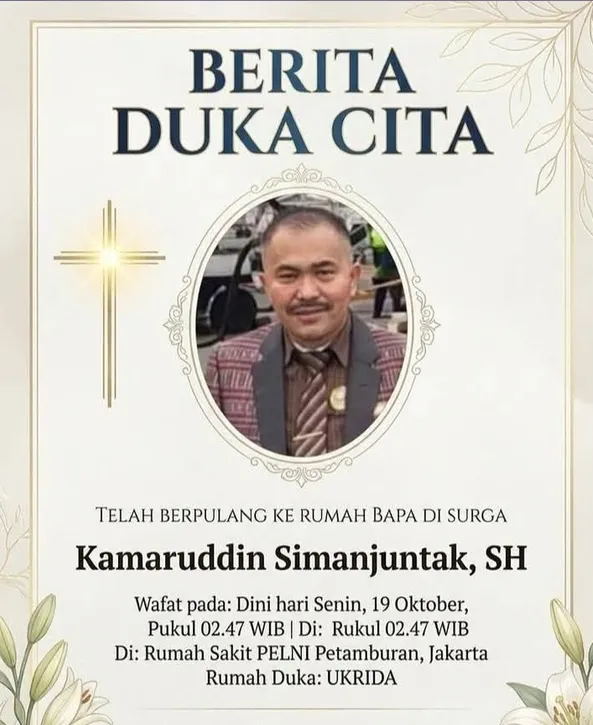 Kamaruddin Simanjuntak meninggal dunia