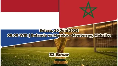 Belanda vs Maroko: Analisis Taktik, Head to Head, dan Kunci Laga 32 Besar