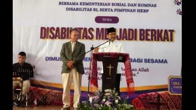 Ibadah Raya Penyandang Disabilitas HKBP Dihadiri Gus Ipul