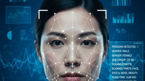 Ilustrasi Face Recognition di Buat Dengan Ai (FGP)