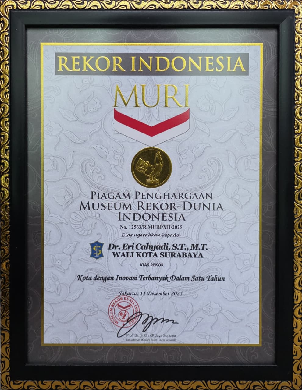 Surabaya Rekor Muri Kota inovasi