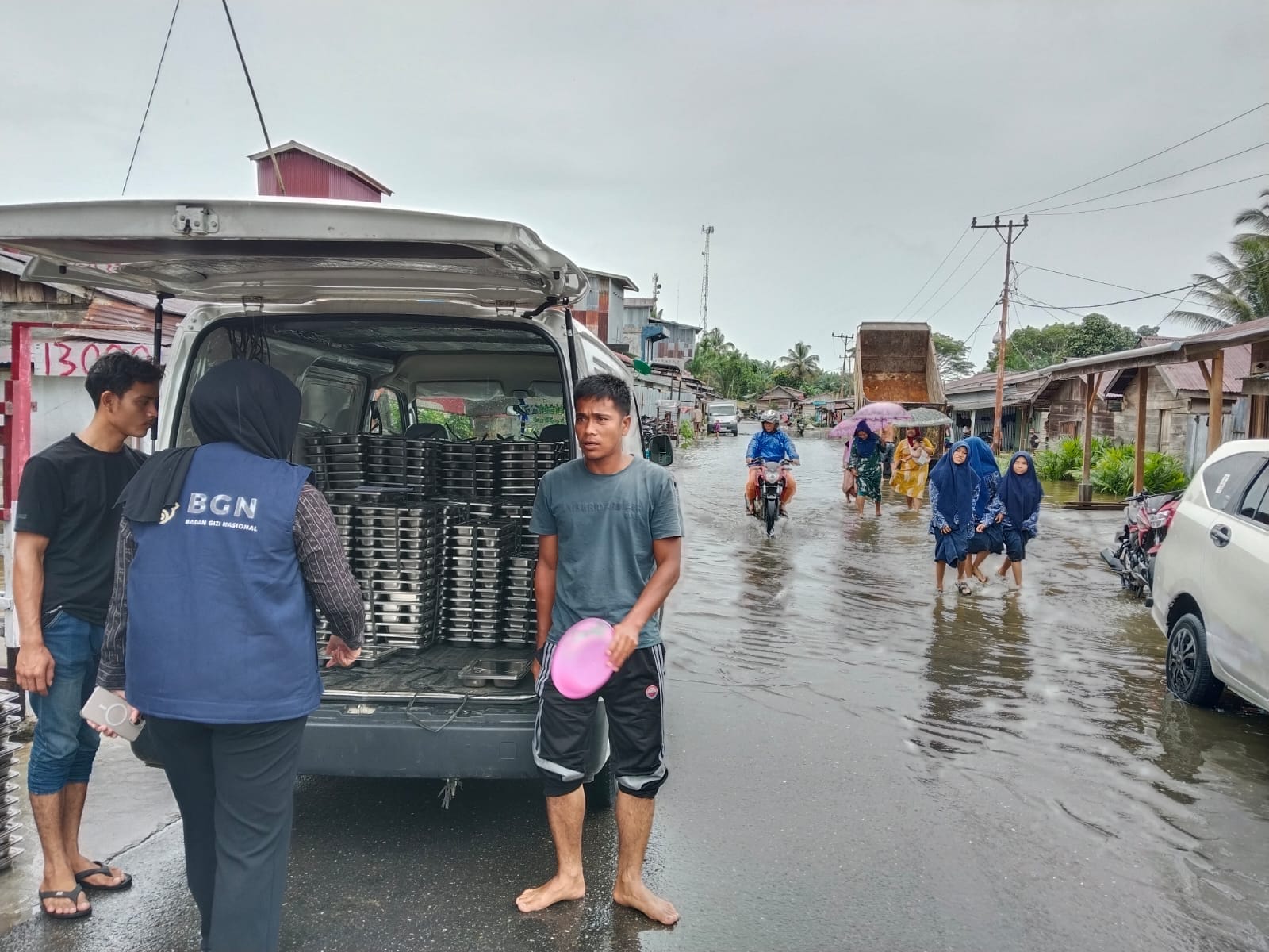 penyaluran MBG di banjir sumatera