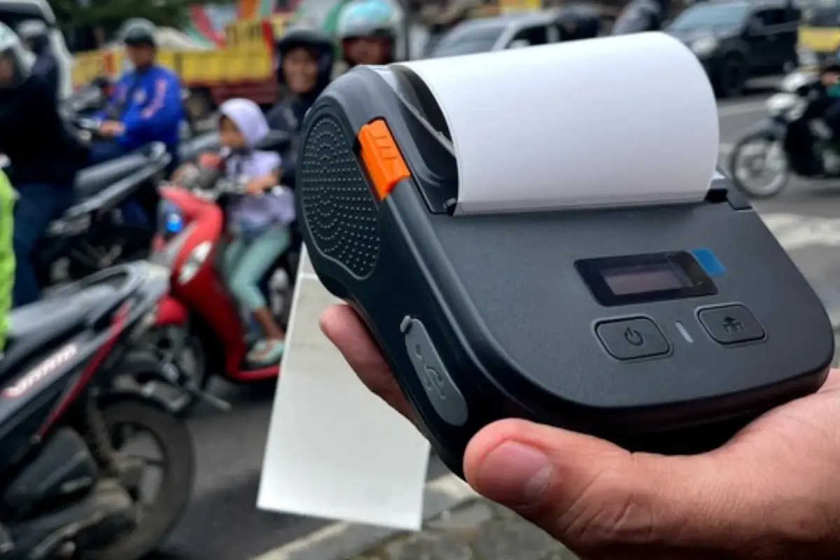 ETLE Handheld Barcode dan print out