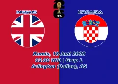 jadwal Inggris vs Kroasia