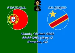 Jadwal Portugal vs DR Congo