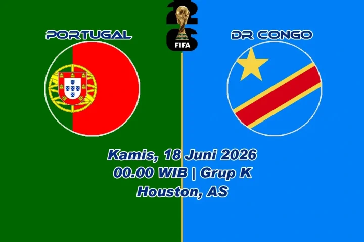 Jadwal Portugal vs DR Congo