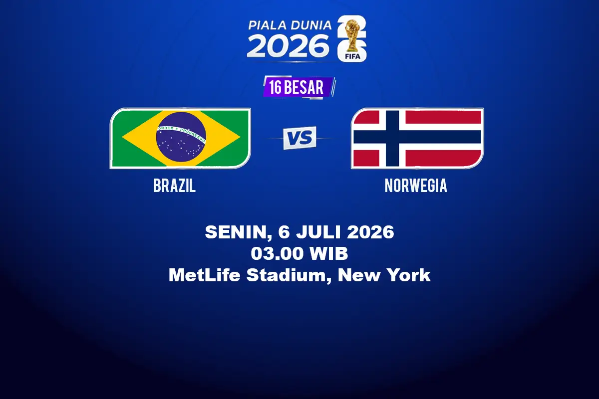 Jadwal dan prediksi Brasil vs Norwegia